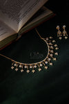 Regal Scroll Drop Diamond Crush Necklace Set