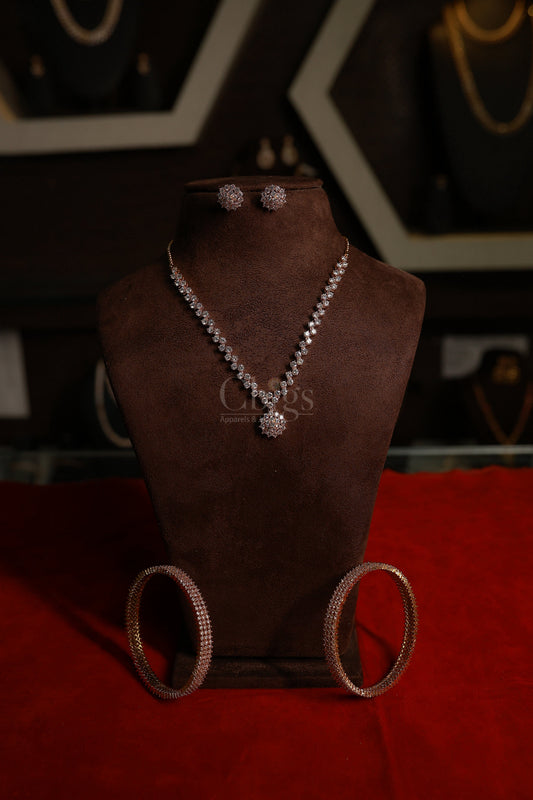 vishaka Nakshatra Real diamond like necklace