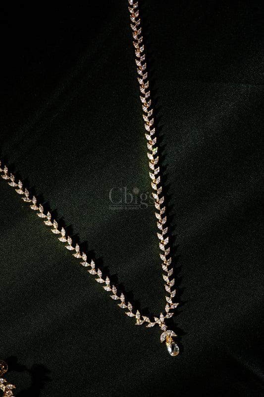 Crystal Dewdrop Diamond Crush Haram Set