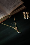 Pearl Drop Stream Diamond Crush Necklace Set