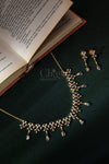 Crystal Vine Drop Diamond Crush Necklace Set