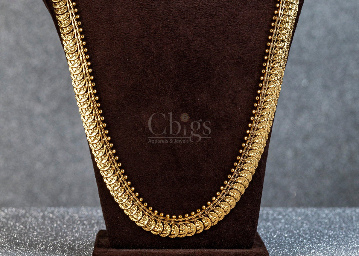 Ruby Leaf Collar And Kasu Haram Antique Combo