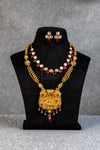 Ruby Kundan Temple Plaque Antique Layered Set