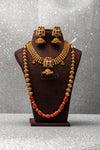 Navarathna Square Pendant Layered Antique Set (Combo)