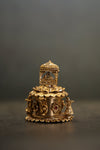 Antique brass KumKum box pavilion