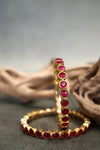 Ruby Round Kemp Bangle Pair