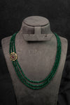 Emerald Multi-Strand Beaded Necklace (IBM-445)