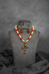 Pearl Coral Beaded Necklace Set