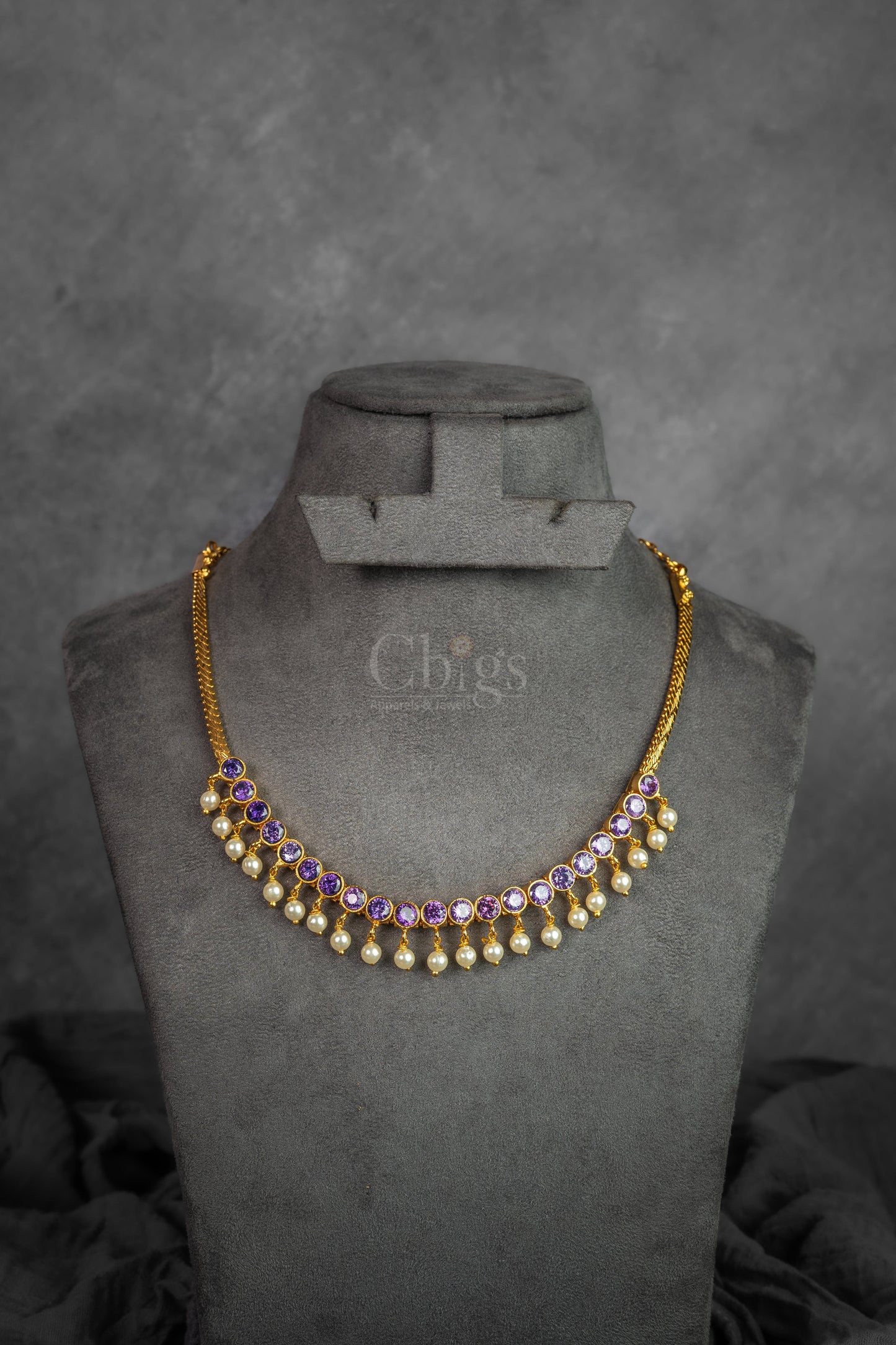 Amethyst Kemp Drop Necklace Set