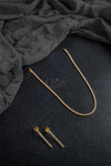 Minimal Crystal Line Diamond Crush Pendant Set