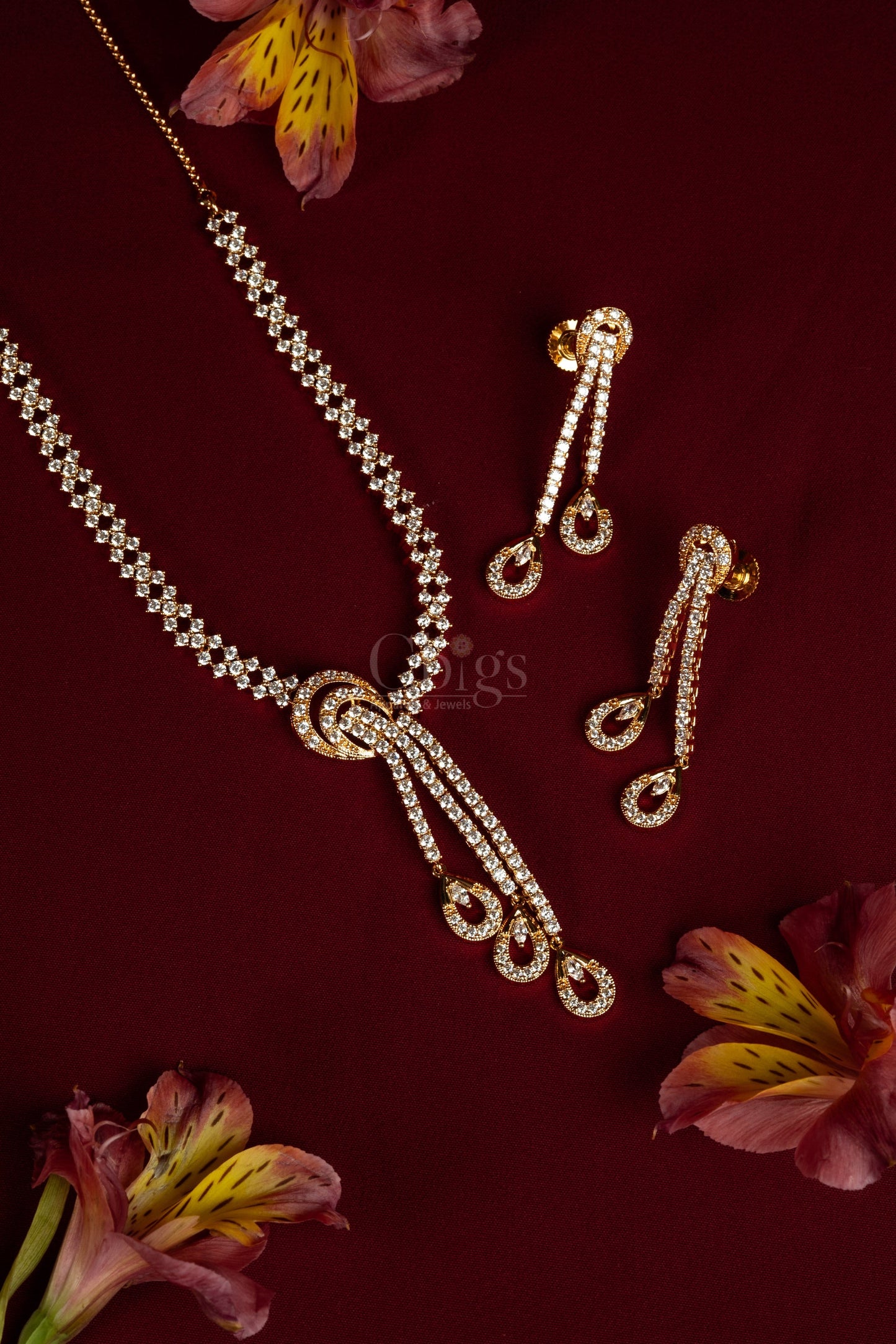 Infinity Knot Diamond Crush Necklace Set (A-256)