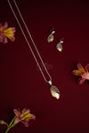 92.5 Silver Diamond Crush Pendant Set