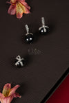 92.5 Silver Red Stone Stud Pendant Set