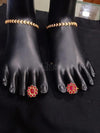 Ruby Sunburst Toe Ring - Adjustable (Single)