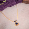 Sapphire Kemp Stone Floral Pendant Long Attigai