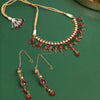 Antique Ruby Emerald Drop Choker Set