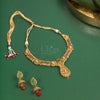 Antique Textured Emerald Choker Set