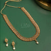 Antique Leaf Pearl Necklace Set