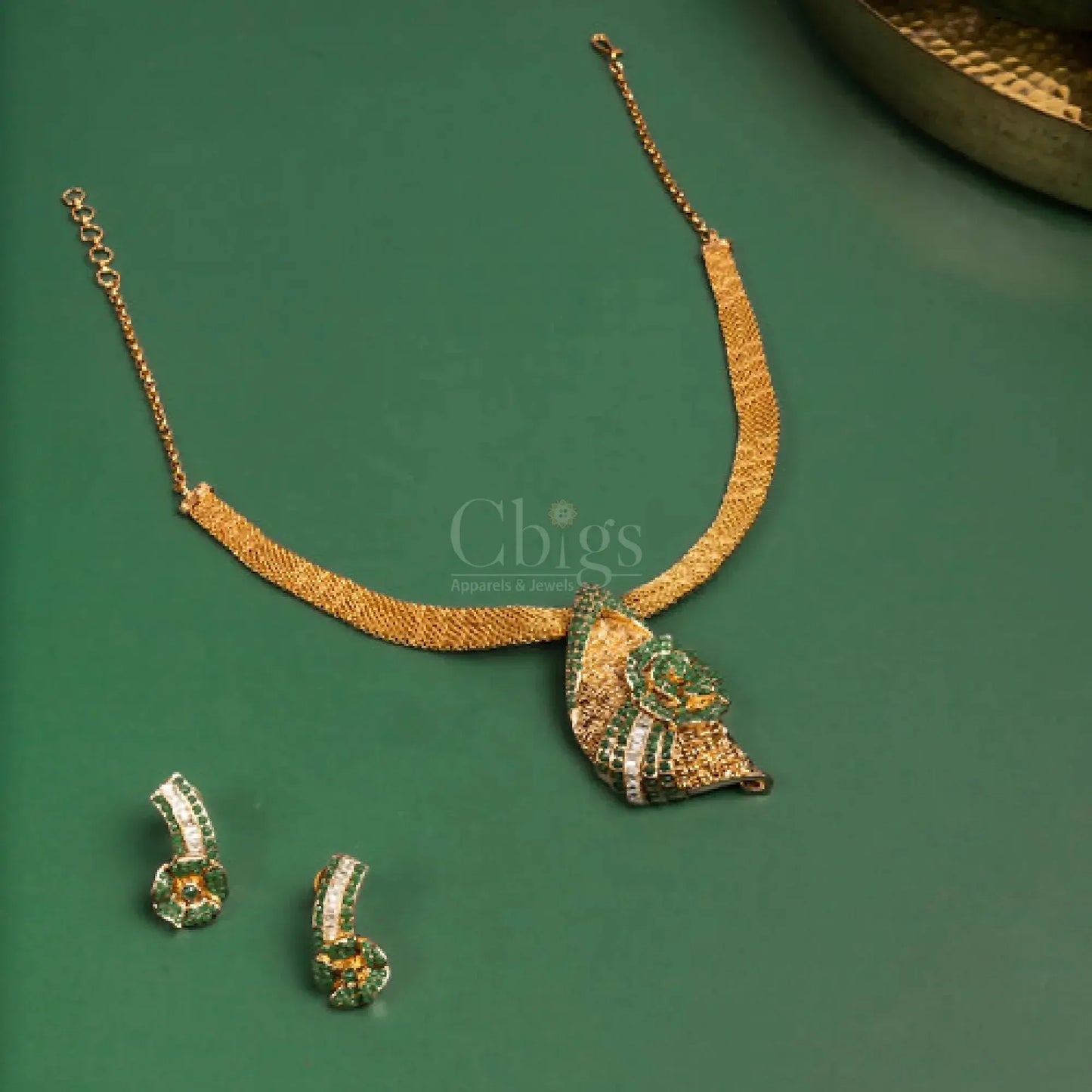 Antique Modern Swirl Necklace Set