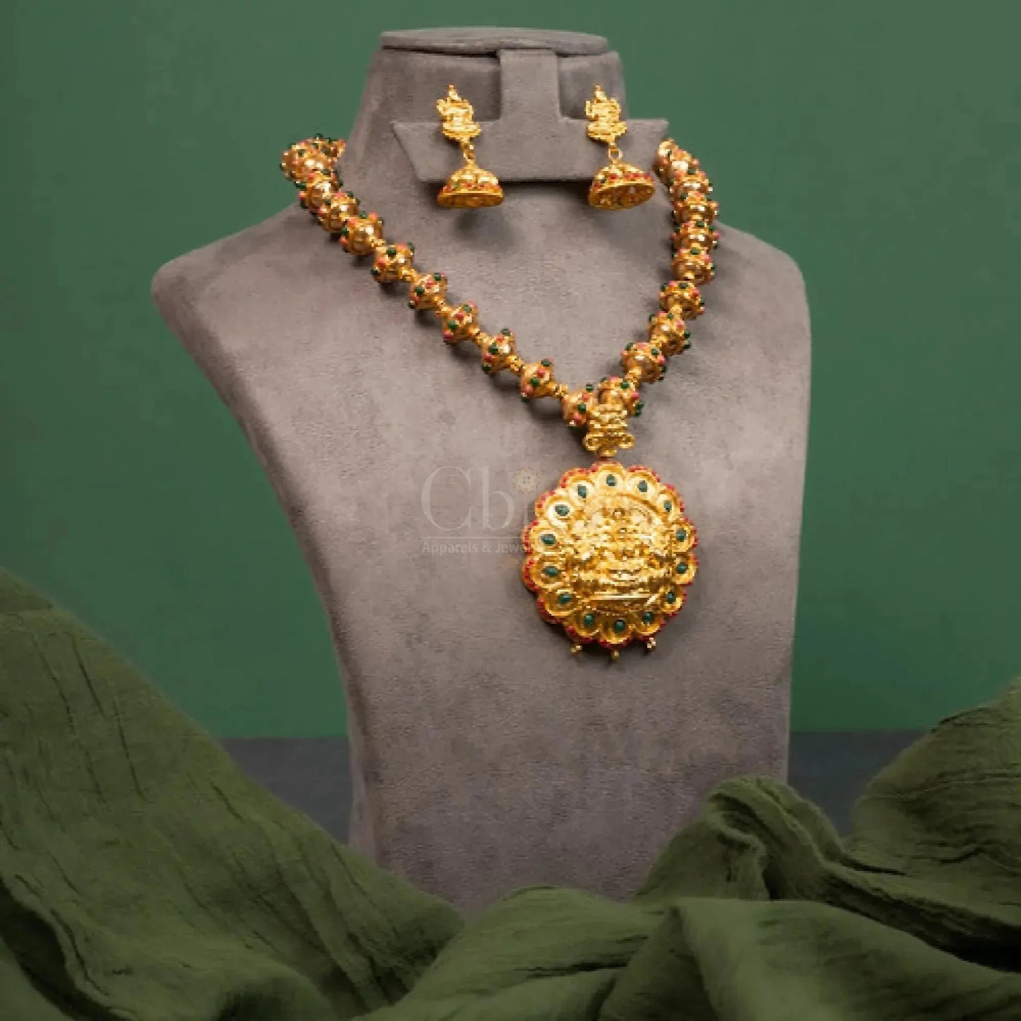 Antique Goddess Medallion Necklace Set
