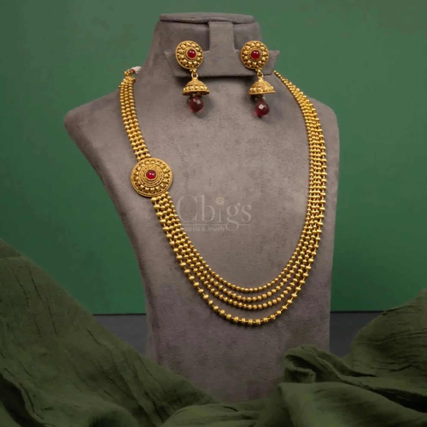 Antique Side Medallion Haaram Set