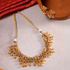 Antique Elephant Motif Temple Necklace Set with Ruby & Emerald Kemp Stones
