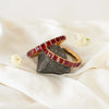 Sharvani – Ruby Red Square Kemp Bangles