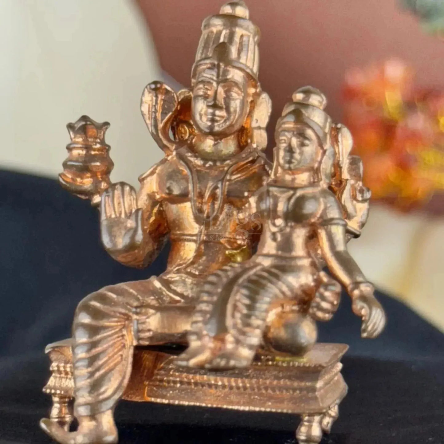 Lord Shiva and Goddess Parvati Pure Panchaloha Idol