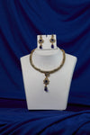 Antique Sapphire Blue Kundan Drop Set