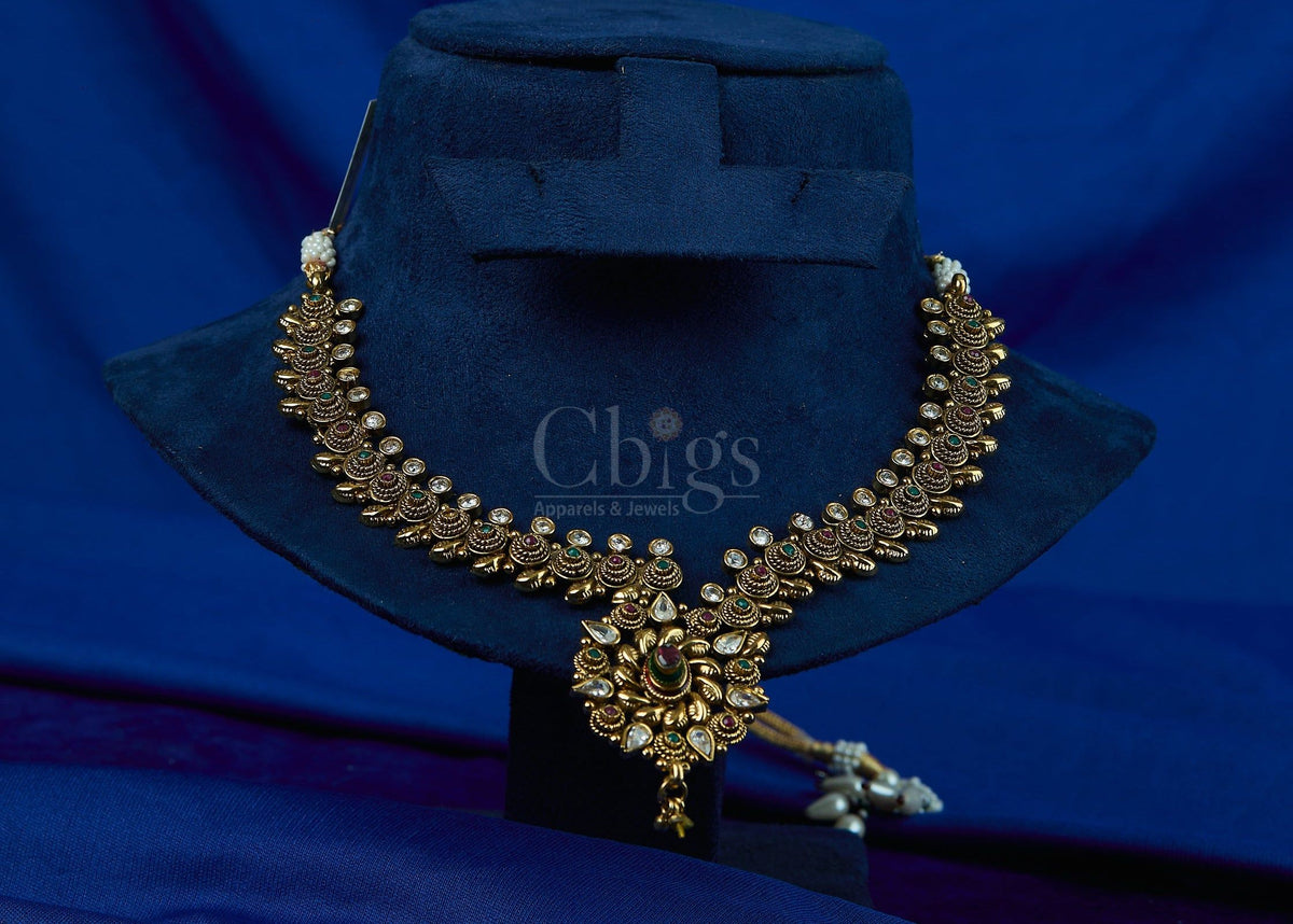 Antique Kundan Floral Double-Strand Necklace