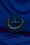 Antique Pearl Cluster Ribbed Gold Collar