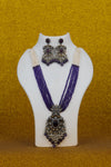 Antique Amethyst Pearl Victorian Pendant Necklace