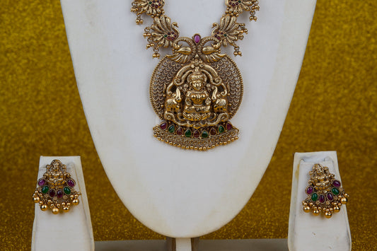 Antique Lakshmi Peacock Heritage Long Haram