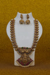 Antique Lakshmi Crest Sculpted Temple Haram