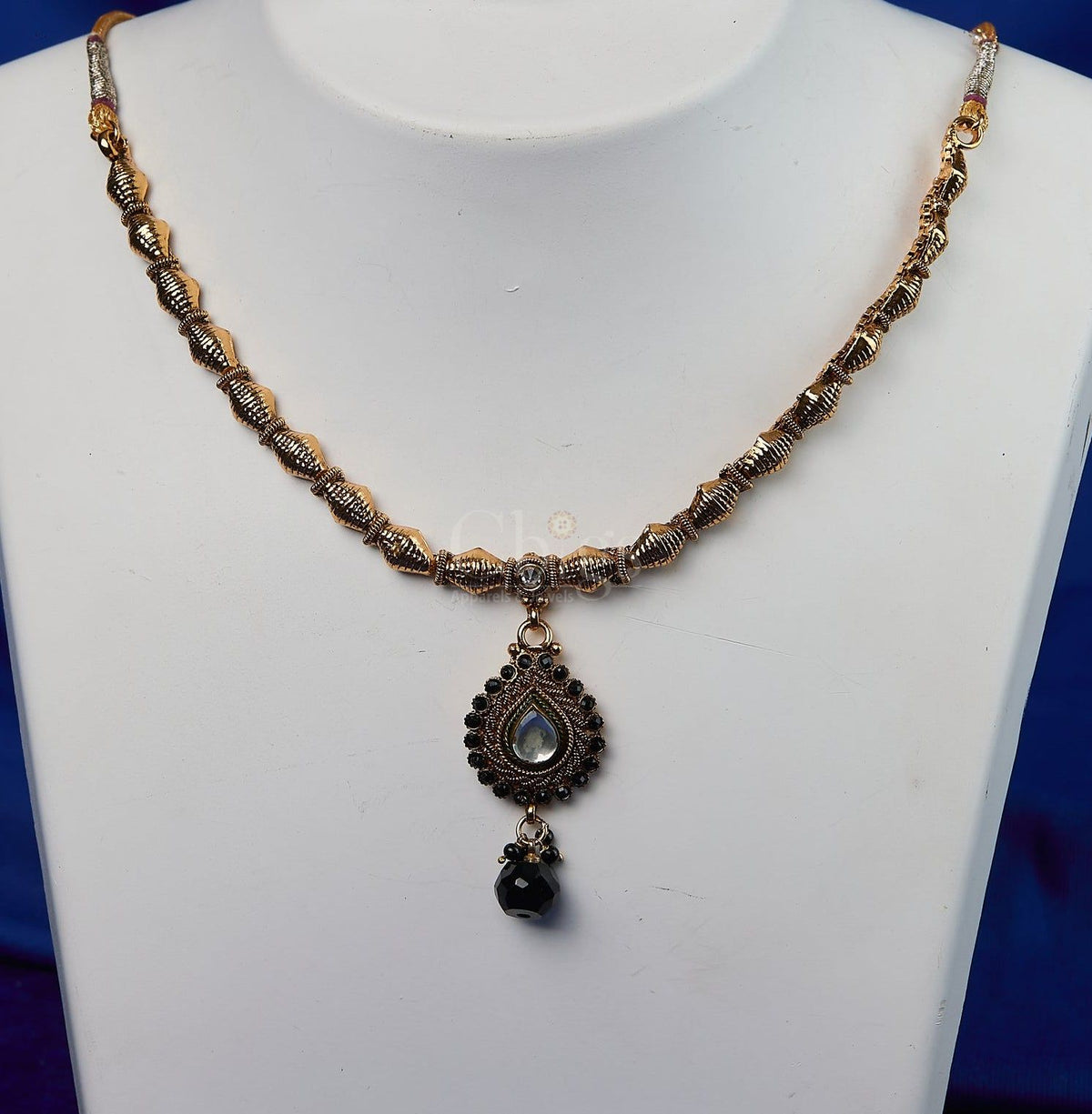 Black Onyx Teardrop Antique Set