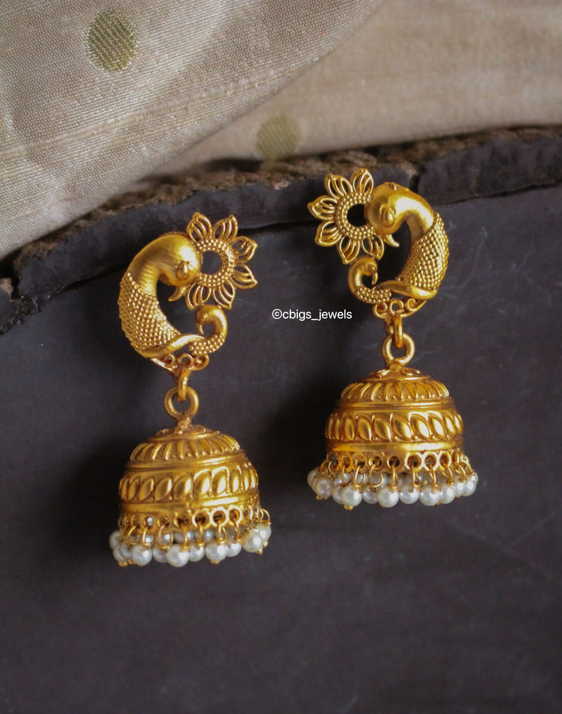 Elegant Peacock Motif Earrings