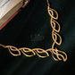 Interlock Leaf Diamond Crush Necklace Set