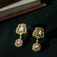 Kundan Clover Diamond Crush Necklace Set