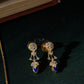 Sapphire Fan Diamond Crush Necklace Set