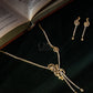 Loop Tassel Diamond Crush Necklace Set