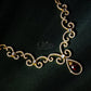Ruby Scroll Vine Diamond Crush Necklace Set