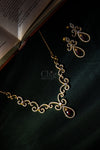 Ruby Scroll Vine Diamond Crush Necklace Set
