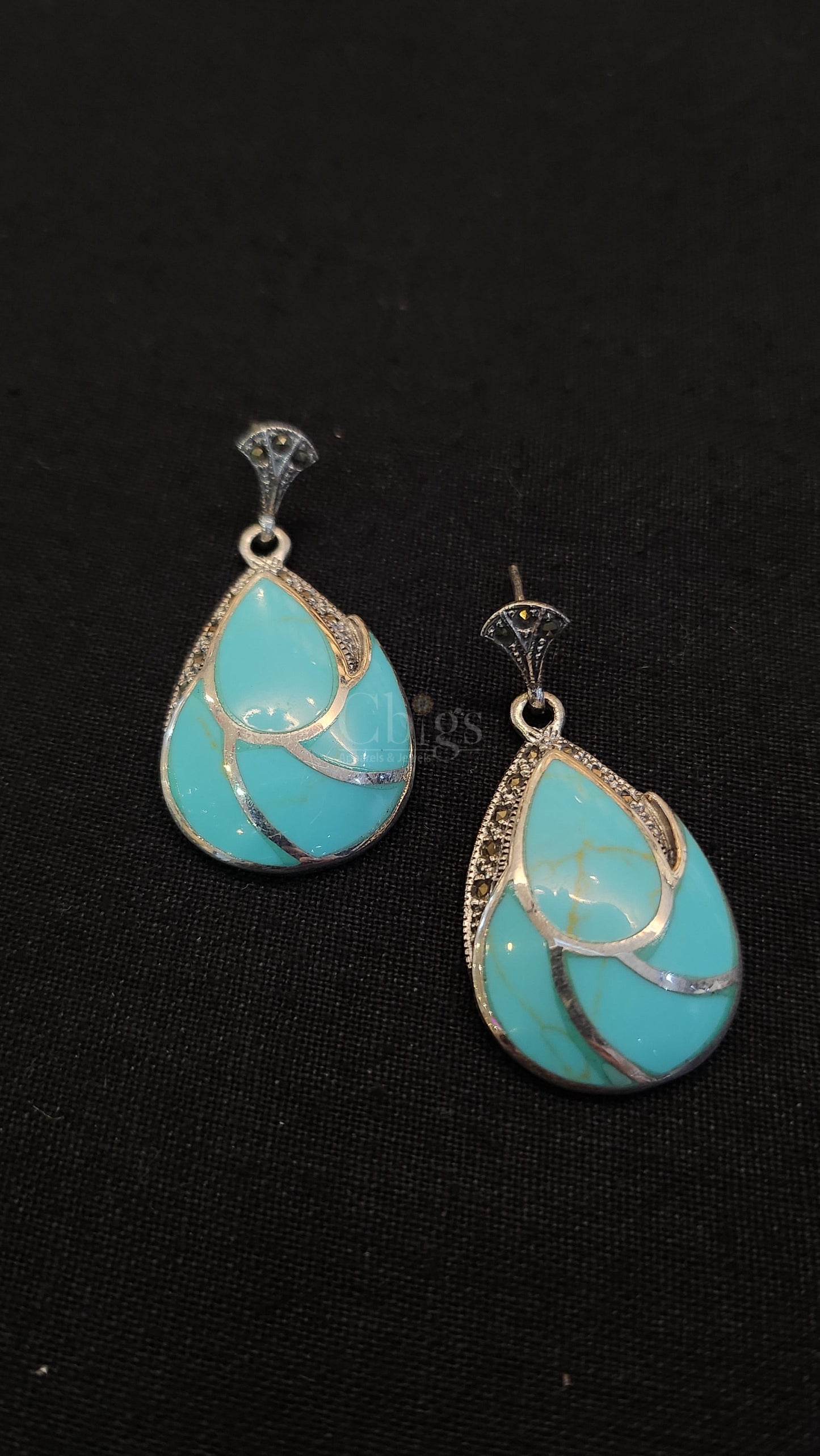 Silver Turquoise Earrings