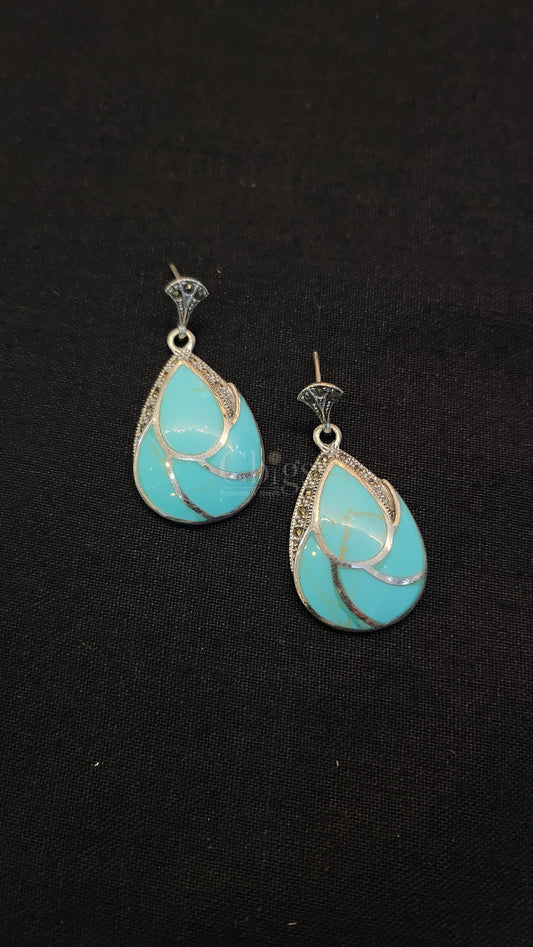 Silver Turquoise Earrings