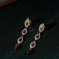 Ruby Marquise Drop Diamond Crush Necklace Set