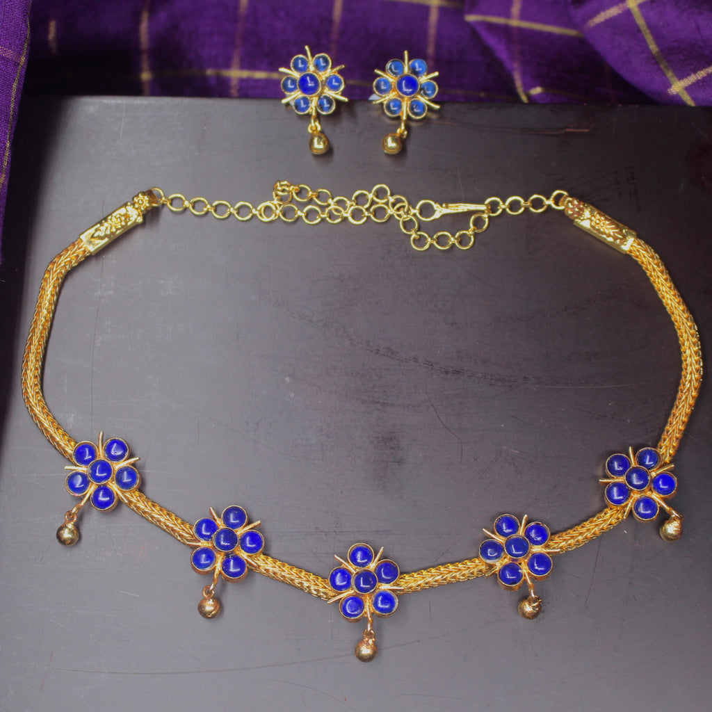 Varnika Flora Necklace – MS Blue Kemp Edition