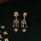 Regal Scroll Drop Diamond Crush Necklace Set