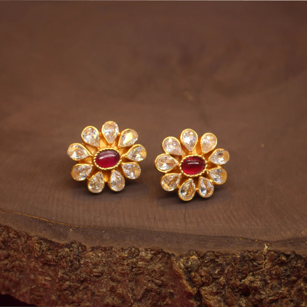 Sevvandhi Earrings – Nature-Inspired Floral Elegance
