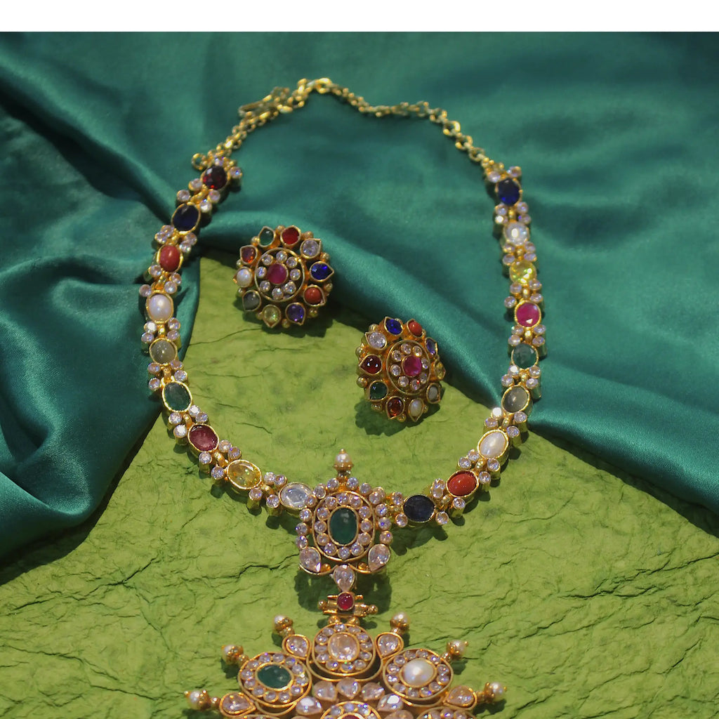 Spoorthi Necklace Set – 2-in-1 Design with Detachable (Earring Only)
