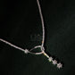 Floral Halo Drop Diamond Crush Necklace Set